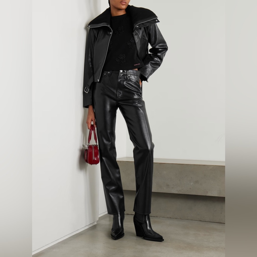 AGOLDE RECYCLED LEATHER 90S PINCH WAIST PANTS